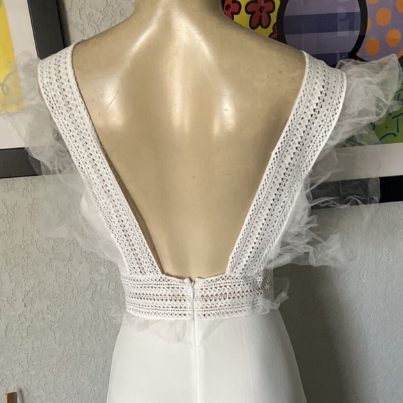 White maxi dress bachelorette bride bridal size small - Picture 3 of 7